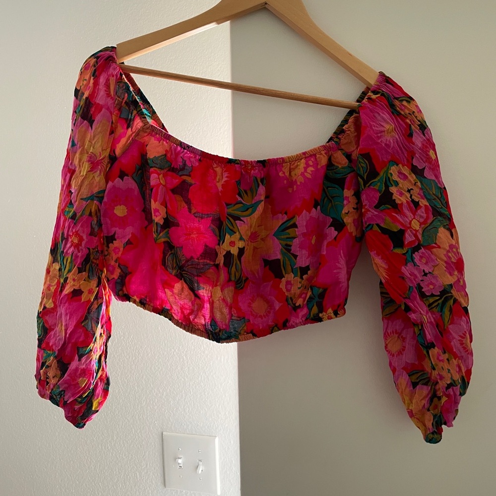 Billabong Vibrant Floral Blouse - Pink